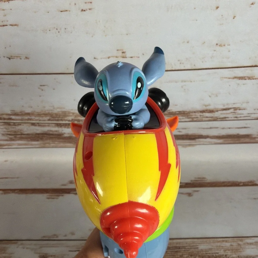 Disney Stitch Space Adventure Light Up Bubble Wand Toy Rocket Used